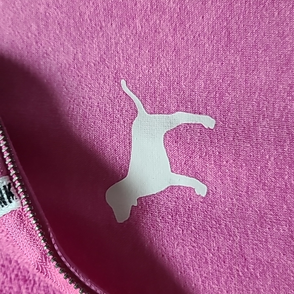 Victorias Secret PINK BARBIE CORE HOT PINK DOG Half Zip Sweatshirt M ACADEMIA - Picture 3 of 7
